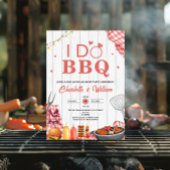 Invitation Fête de fiançailles rustique 'Je fais du BBQ'