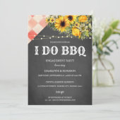 Invitation Fête de fiançailles Rustique Sunflower I Do BBQ (Debout devant)