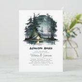 Invitation Fête de fiançailles sous les étoiles, aventure en (Debout devant)