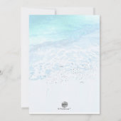 Invitation Fête de fiançailles sur la rive bleue cristalline/ (Dos)