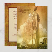 Invitation Fête de fiançailles sur mesure Mythologie Nordique (Devant / Derrière)