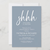 Invitation Fête de fiançailles surprise calligraphie chic (Devant)