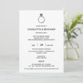 Invitation Fête de fiançailles surprise minimaliste (Debout devant)