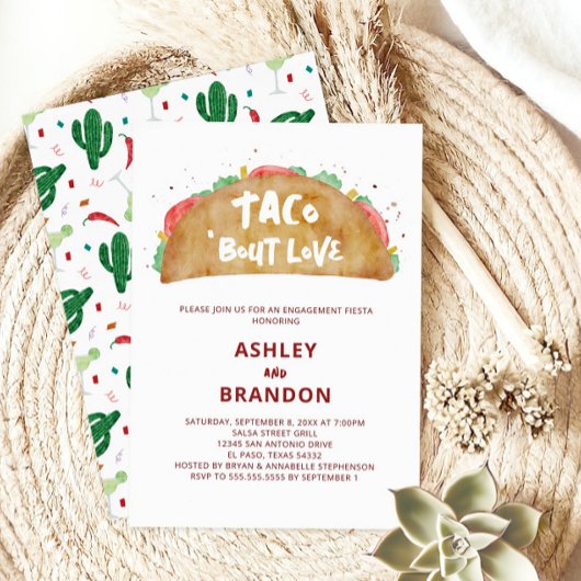 Invitation Fête de fiançailles Taco 'Bout Love Fiesta