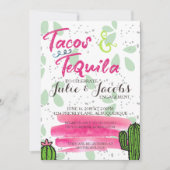 Invitation Fête de Fiançailles Tacos et Tequila (Devant)