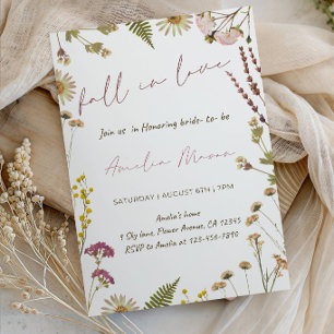 Invitation Fête de Fiançailles "Tombez amoureuse"