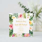 Invitation Fête de Fiançailles Tropicale (Debout devant)