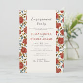 Invitation Fête de fiançailles Wild Rose Floral Garden (Debout devant)