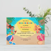 Invitation Fête de filles à la plage (Debout devant)