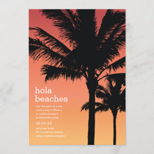 Invitation Fête de Filles aux Plages Hola