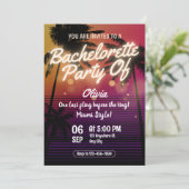 Invitation Fête de Filles de Bachelorette de Weekend d'Été à (Debout devant)