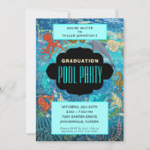 Invitation Fête de fin d'année de la vie marine Océanique Pis (Devant)