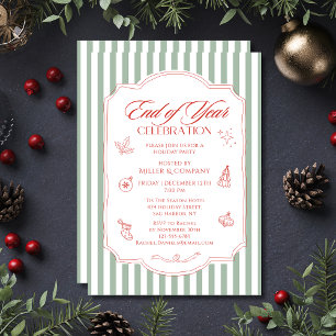 Invitation Fête de fin d'année Fête de Noël d'entreprise