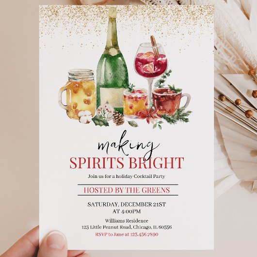 Invitation Fête de fin d'année Making Spirits Bright