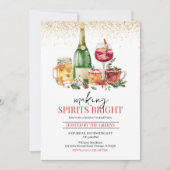 Invitation Fête de fin d'année Making Spirits Bright (Devant)