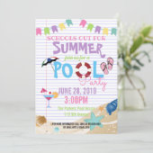 Invitation fête de fin d'année scolaire de piscine pour class (Debout devant)