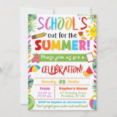 Invitation Fête de fin d'année scolaire modifiable Fête de dé (Devant)
