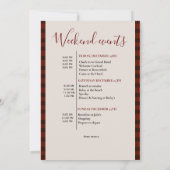 Invitation Fête de fin de semaine de bachelorte d'hiver Flann (Dos)