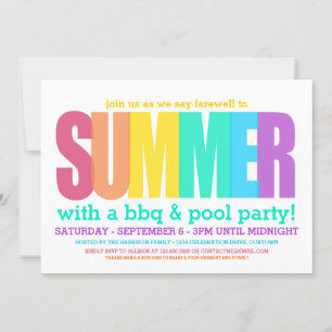 Invitation Fête de fin d'été