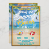 Invitation Fête de fin d'été de l'école sur mesure (Devant / Derrière)