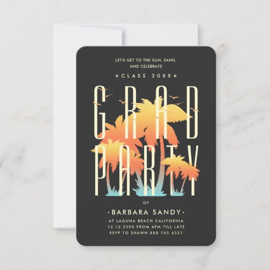 Invitation Fête de fin d'été moderne (Devant)