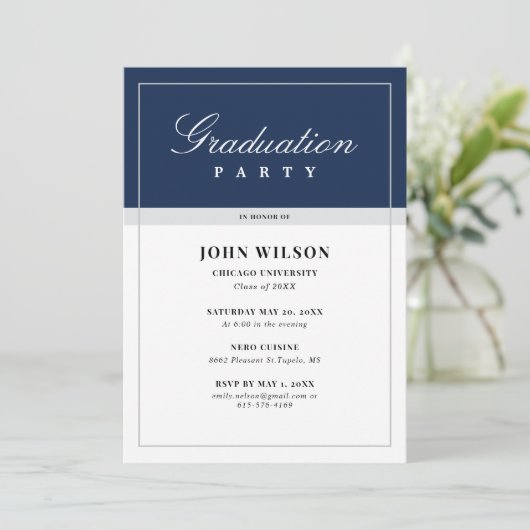 Invitation Fête de fin d'études (Debout devant)