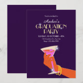 Invitation Fête de fin d'études (Devant / Derrière)
