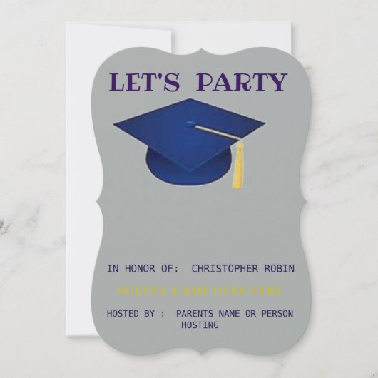 INVITATION FÊTE DE FIN D'ÉTUDES (Devant)