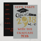 INVITATION FÊTE DE FIN D'ÉTUDES (Devant / Derrière)