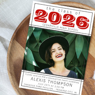 Invitation Fête de fin d'études 2026 Photo de la journée port