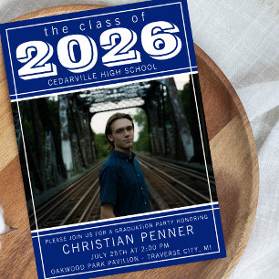 Invitation Fête de fin d'études 2026 Photo de la journée port