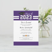 Invitation Fête de fin d'études 2026 Violette (Debout devant)