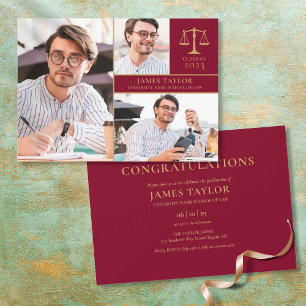 Invitation Fête de fin d'études à la faculté de droit Burgund