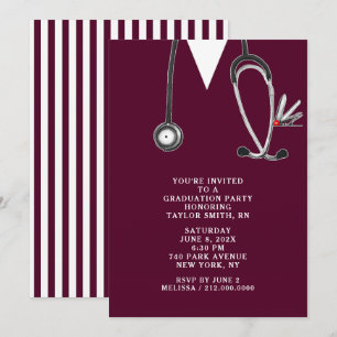 Invitation Fête de fin d'études à l'école d'infirmières