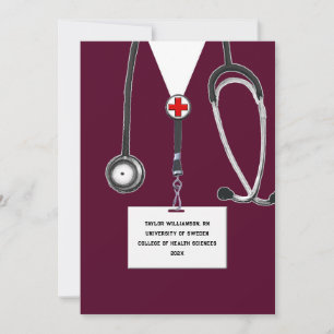 Invitation Fête de fin d'études à l'école d'infirmières