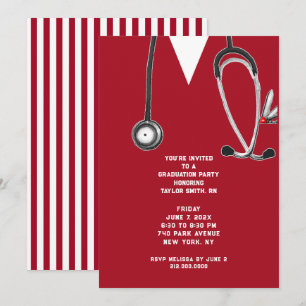 Invitation Fête de fin d'études à l'école d'infirmières