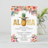 Invitation Fête de fin d'études Aloha (Debout devant)