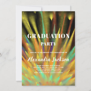 Invitation Fête de fin d'études aux couleurs vives modernes