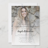 Invitation Fête de fin d'études avec typographie de script mo (Devant)