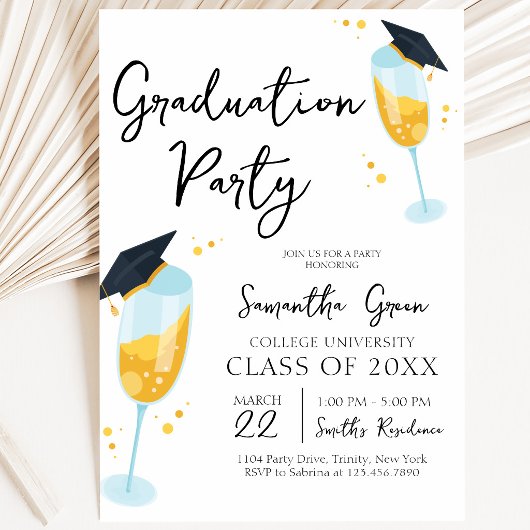 Invitation Fête de fin d'études Cheers