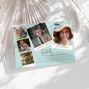 Invitation Fête de fin d'études conjointe Minimal Moderne 5 P