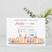 Invitation Fête de fin d'études de la vie universitaire (Debout devant)