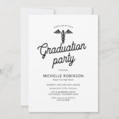 Invitation Fête de fin d'études de l'école d'infirmières mode (Dos)