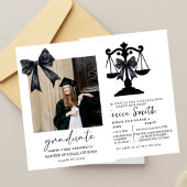 Invitation Fête de fin d'études de l'Université Black Bow Law