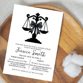 Invitation Fête de fin d'études de l'Université Black Bow Law