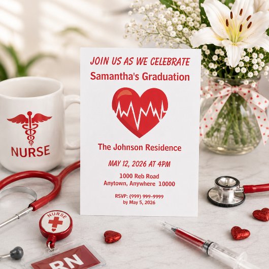 Invitation Fête de fin d'études de médecine 