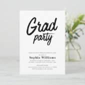 Invitation Fête de fin d'études de script tendance Graduation (Debout devant)