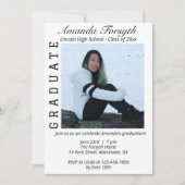 Invitation Fête de fin d'études de style avec photos de remis (Devant)