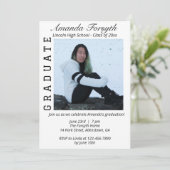 Invitation Fête de fin d'études de style avec photos de remis (Debout devant)