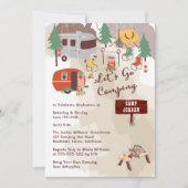 Invitation Fête de fin d'études dessinée à la main Allons cam (Devant)